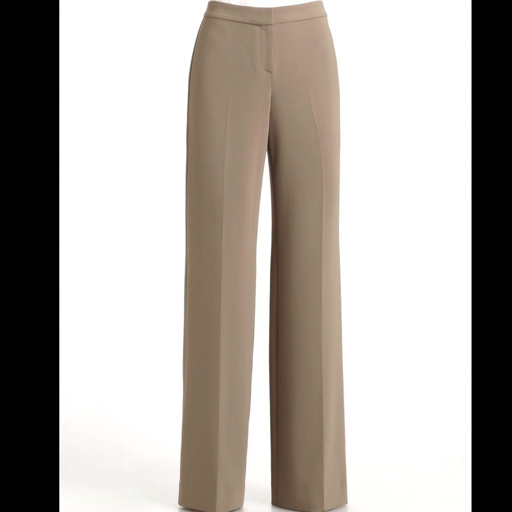 St. John Diana Straight Leg Crepe Marocain Pants - Picture 4 of 6